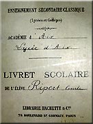 School booklet from 1896 to 1900